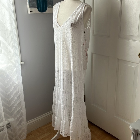 Lilly Pulitzer Finley NEW white beach resort lace cover up size L NWT - Picture 6 of 12